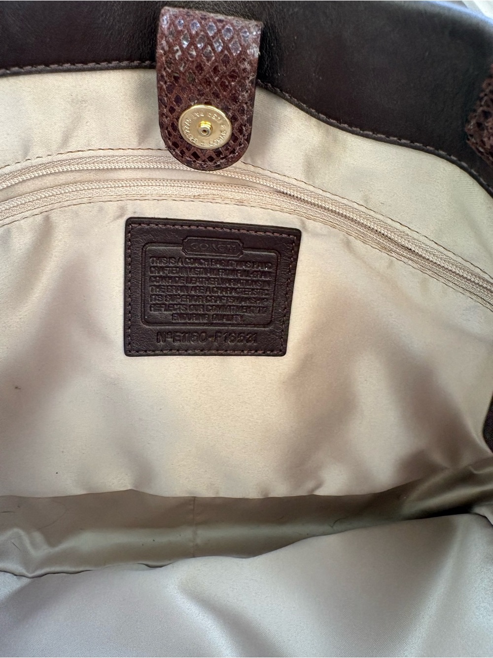 Vintage Coach Dark Brown Leather Penelope carry all satchel - Picture 8 of 10
